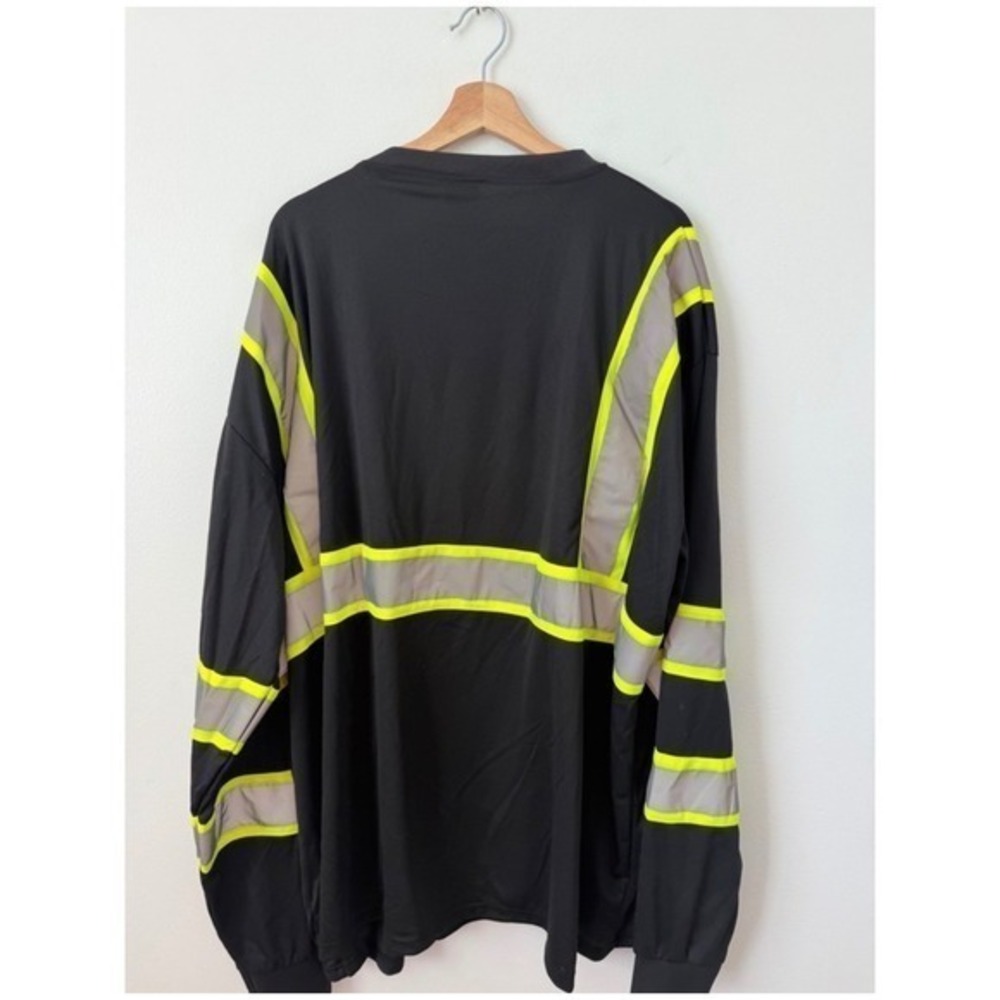 Golden Elephant High Visibility Long Sleeve Work Shirt Black & Yellow XXL – NWT - Picture 3 of 4